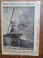 Molen in Barneveld afgebrand (1941), Ophalen of Verzenden, 1940 tot 1960, Knipsel(s)