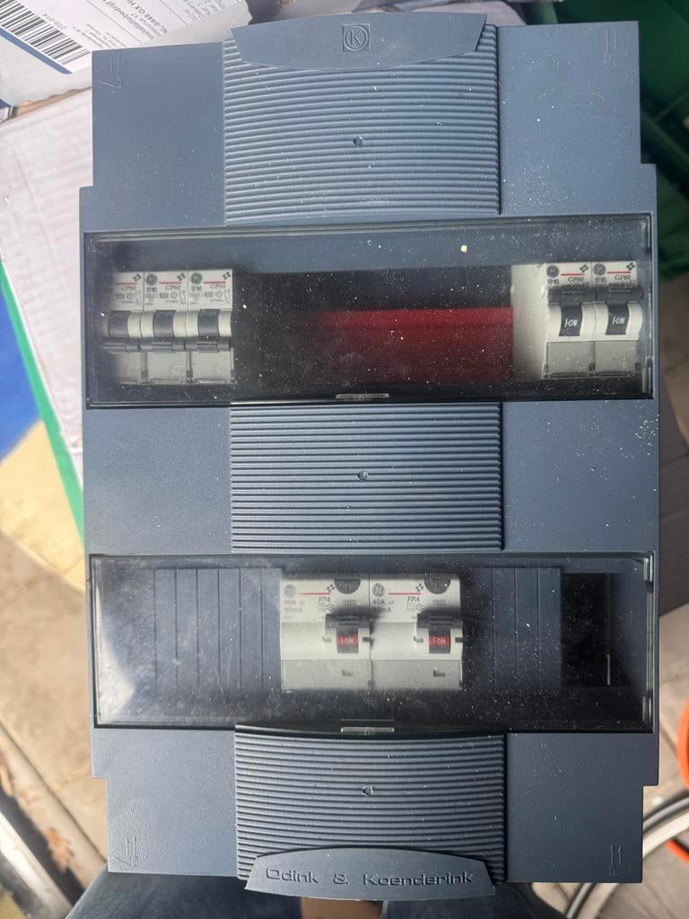 Te koop aangeboden: partij complete meterkasten, Ophalen of Verzenden, Gebruikt, Schakelaar