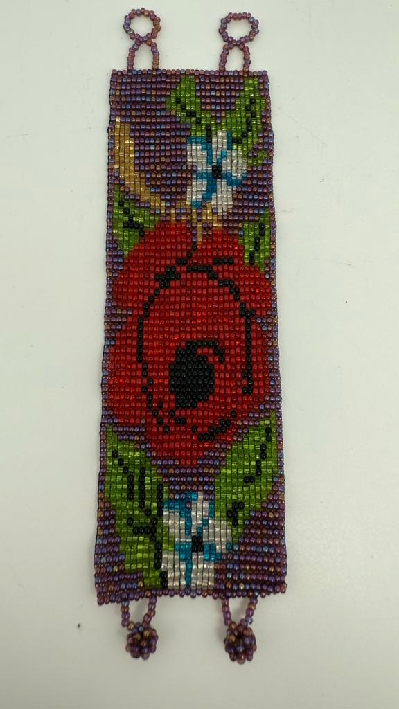 Nieuwe boekenlegger, gebreid met kleine kraaltjes., Hobby en Vrije tijd, Breien en Haken, Nieuw, Breien, Overige typen, Ophalen of Verzenden