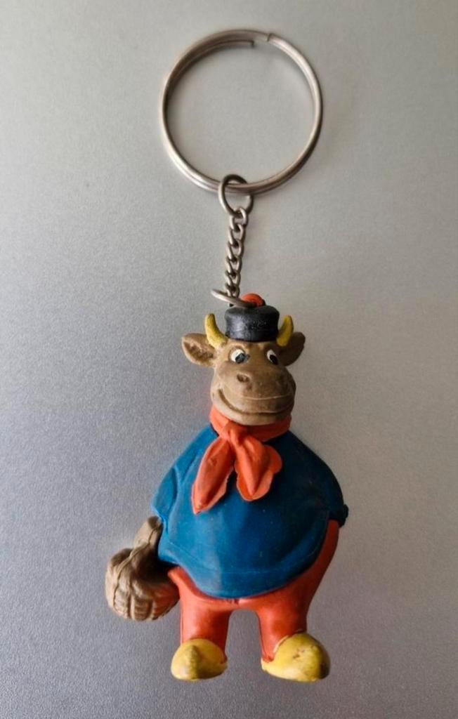 Sleutelhanger Boer Os ( Flipje uit Tiel ), Verzamelen, Sleutelhangers, Zo goed als nieuw, Ophalen of Verzenden
