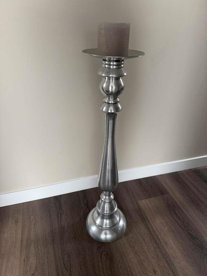 Aluminium Kandelaar BOB - 90cm Hoog, Huis en Inrichting, Woonaccessoires | Kandelaars en Kaarsen, Gebruikt, Kandelaar, 75 cm of meer