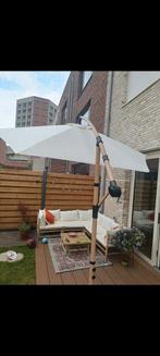 Zweefparasol + 4 Tegels - Complete Set!, Tuin en Terras, Parasols, Ophalen, Kantelbaar, Gebruikt, 2 tot 3 meter