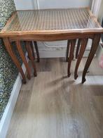 Antieke nesttafels salontafel bijzettafels webbing, Antiek en Kunst, Antiek | Meubels | Tafels, Ophalen of Verzenden