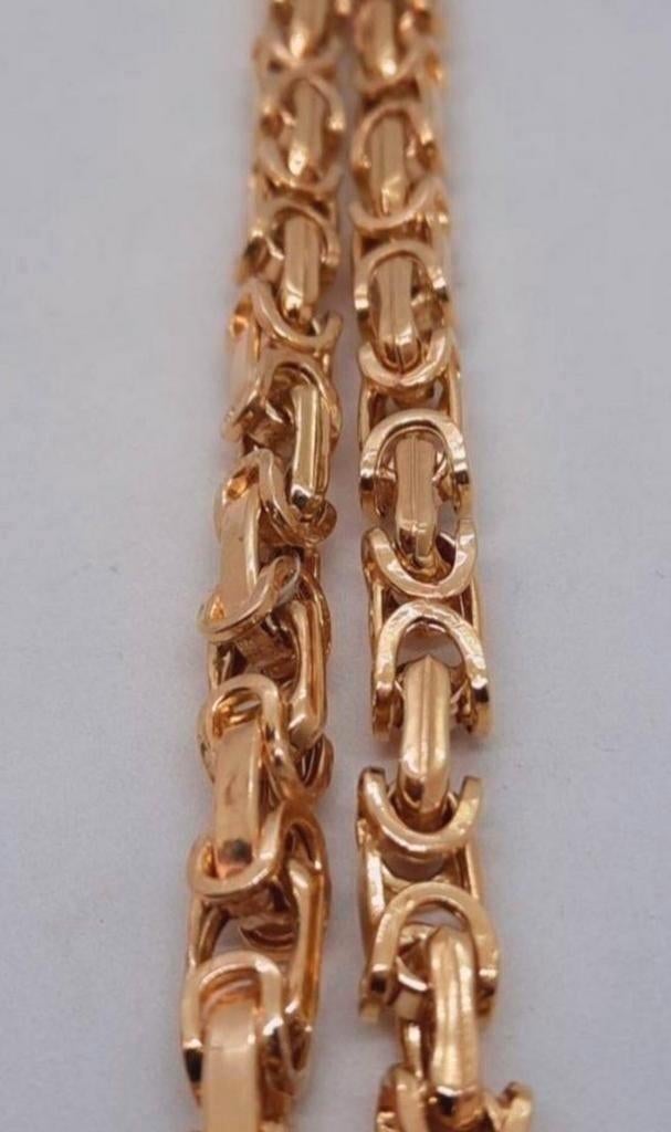 gouden Koningsketting 14kt, Sieraden, Tassen en Uiterlijk, Kettingen, Www.bredajuwelier.nl, Nieuw, Ophalen of Verzenden, Www.bredajuwelier.nl