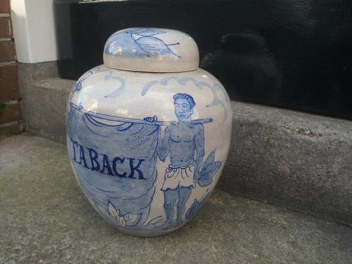 Grote aardewerk TABAKSPOT pot taback dekselpot 30 cm. tabak, Antiek en Kunst, Antiek | Overige Antiek, Ophalen of Verzenden