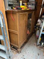 Dressoir hout antiek met glas in lood, Antiek en Kunst, Antiek | Meubels | Kasten, Ophalen