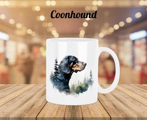 Coonhound profiel mok, Dieren en Toebehoren, Honden-accessoires, Nieuw, Ophalen of Verzenden