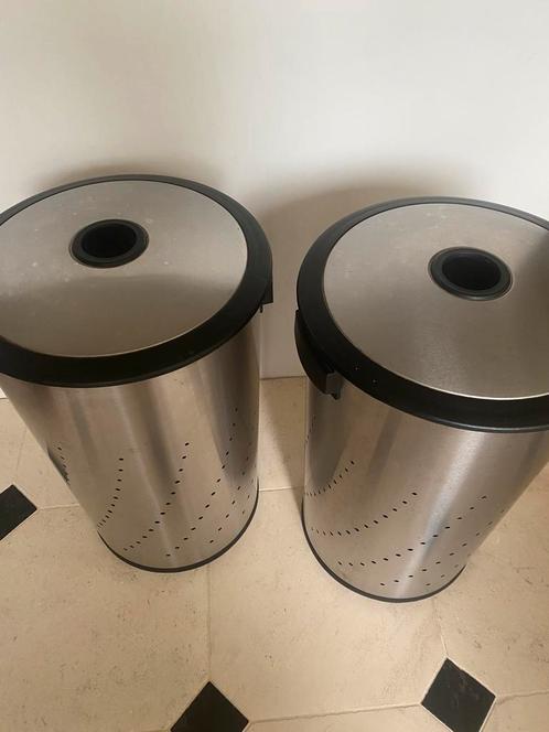 Wasmand Brabantia rvs 2 stuks, Huis en Inrichting, Woonaccessoires | Prullenbakken, Zo goed als nieuw, Minder dan 50 cm, Ophalen