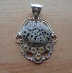 zilveren grote hanger met mooie mineraal steen [873], Verzenden, Zo goed als nieuw, Zilver, Zilver