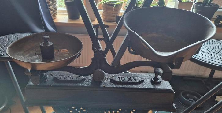 Oude weegschaal force 10kg, Antiek en Kunst, Antiek | Gereedschap en Instrumenten, Ophalen