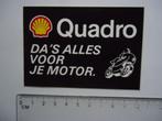 sticker oud SHELL MOTOR Quadro motorfiets motorrace retro, Verzamelen, Ophalen of Verzenden, Zo goed als nieuw, Bedrijf of Vereniging