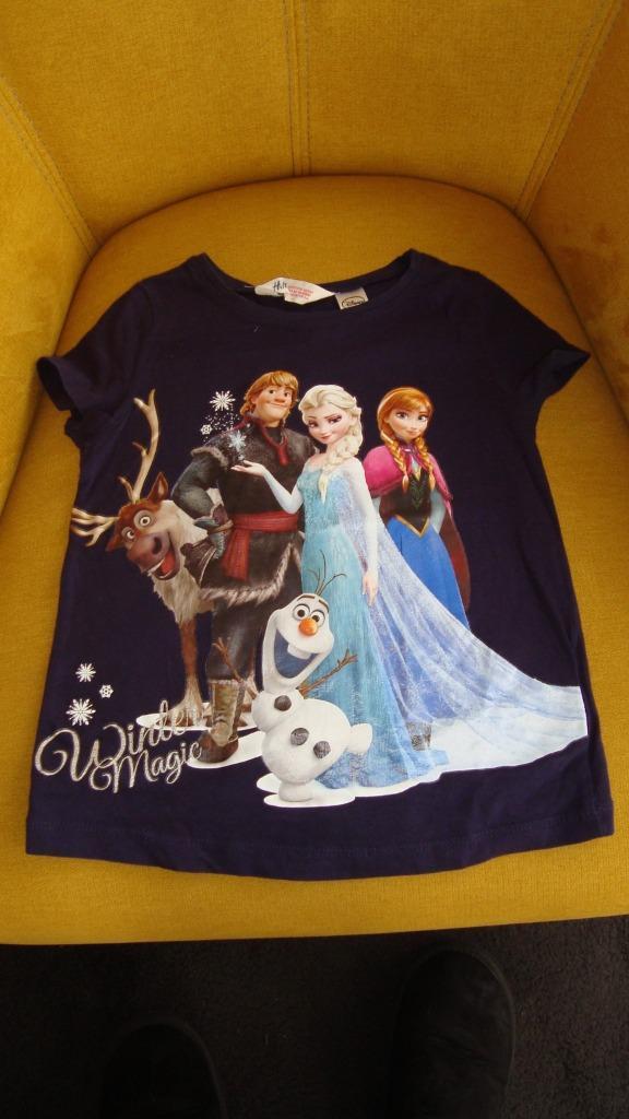 Mooi donkerblauw t shirt Winder Magic o.a. Elsa van Frozen, Kinderen en Baby's, Kinderkleding | Maat 110, Zo goed als nieuw, Meisje