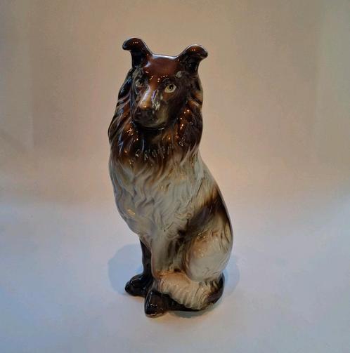 Vintage Keramiek Beeld Collie 29 cm, Verzamelen, Beelden en Beeldjes, Zo goed als nieuw, Ophalen of Verzenden
