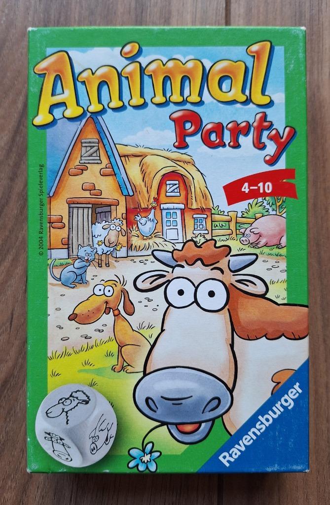 Animal Party - gezelschapsspel met dobbelstenen en kaarten, Hobby en Vrije tijd, Gezelschapsspellen | Kaartspellen, Gebruikt, Drie of vier spelers