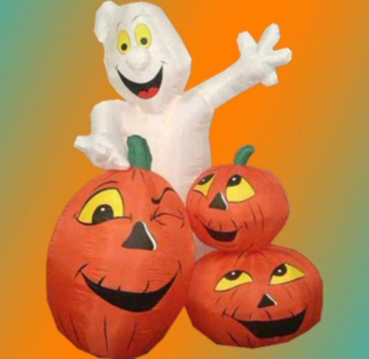 Spook met pompoen  halloween opblaasbaar te huur in Rdam, Hobby en Vrije tijd, Feestartikelen | Verhuur, Nieuw, Halloween of Griezel