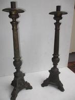 set Antieke kerkkandelaars Altaar kandelaars 60cm hoog, Antiek en Kunst, Ophalen of Verzenden