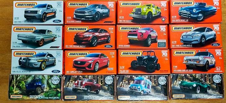 Matchbox autootjes met doosjes 16 stuks., Hobby en Vrije tijd, Modelauto's | 1:87, Nieuw, Auto, Matchbox, Ophalen of Verzenden