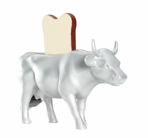 Nieuw Cow Parade koe Milktoast medium gratis verzending., Antiek en Kunst, Kunst | Designobjecten, Ophalen of Verzenden