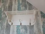 Wandkapstok met hoedenplank - Wit, Gebruikt, Minder dan 100 cm, Hout, Ophalen