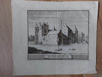 8 / Huis Assemburg te Heemskerk - Originele gravure uit 1736 beschikbaar voor biedingen