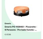 Pizzarette 2 en 6 persoons, Witgoed en Apparatuur, Gourmetstellen, Ophalen, Zo goed als nieuw, 4 t/m 7 personen