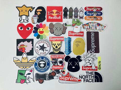 Supreme Converse Bape Murakami Vans hypebeast logo stickers, Verzamelen, Stickers, Nieuw, Merk, Ophalen of Verzenden