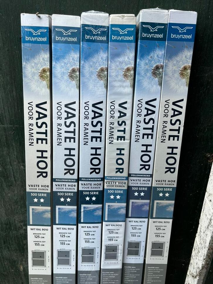 Set vaste horren voor ramen – Bruynzeel 500 serie – NIEUW, Doe-het-zelf en Verbouw, Deuren en Horren, Zo goed als nieuw, Ophalen