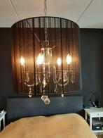 Kroonluchter zilverkleurig met zwart, Ophalen, Gebruikt, Metaal