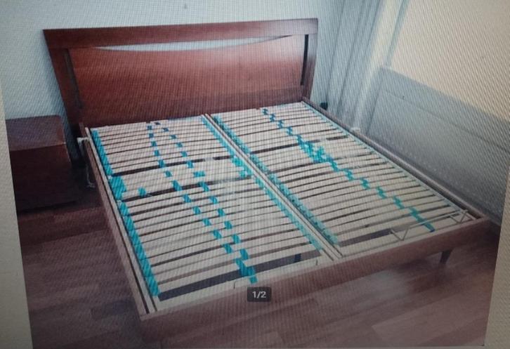 180 x 200, bed ombouw, ruilen, met nachtkastje, Huis en Inrichting, Slaapkamer | Bedden, Zo goed als nieuw, Tweepersoons, 180 cm