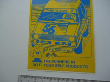 sticker oud VW GTI Volkswagen auto Easy doors strip pop art beschikbaar voor biedingen