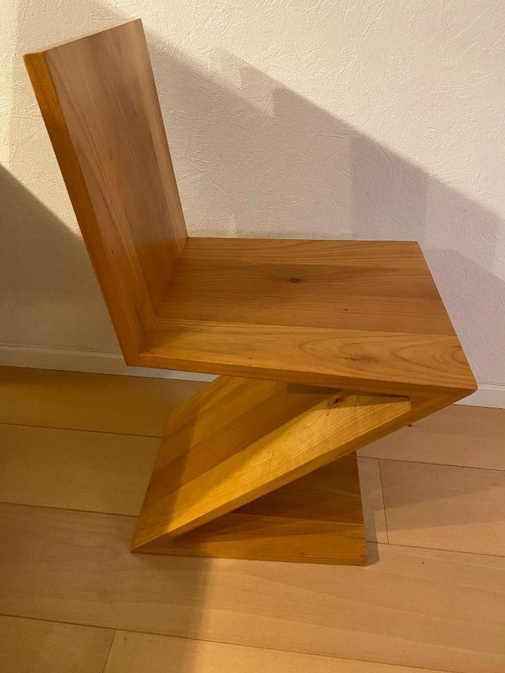 Rietveldstoel zigzagstoel, Huis en Inrichting, Stoelen, Gebruikt, Eén, Hout, Overige kleuren, Ophalen
