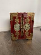 Chinees houten, koperen, Jade beslag juwelenkist, Antiek en Kunst, Verzenden