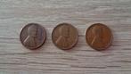 3x One Cent Amerika, Postzegels en Munten, Munten | Amerika, Verzenden, Noord-Amerika, Losse munt