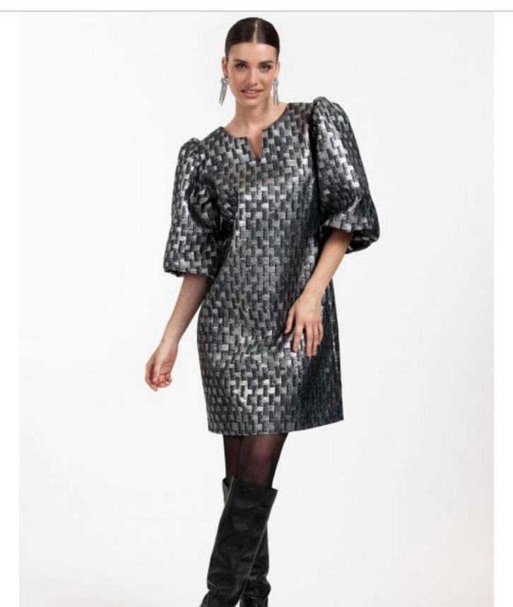 Nieuwe Studio Anneloes Melodie Structure Dress L/40, Kleding | Dames, Jurken, Nieuw, Maat 38/40 (M), Overige kleuren, Knielengte