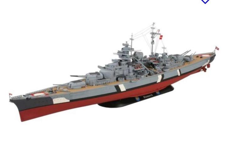 Revell 05040 Battleship Bismarck Plastic - 1:350 - Modelbouw, Hobby en Vrije tijd, Modelbouw | Boten en Schepen, Nieuw, Groter dan 1:32