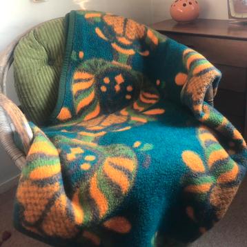 Vintage Flower Power Deken Woondeken ‘70s beschikbaar voor biedingen
