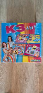 K3: 4 in 1 Speldoos, Hobby en Vrije tijd, Gezelschapsspellen | Bordspellen, Ophalen of Verzenden, Zo goed als nieuw