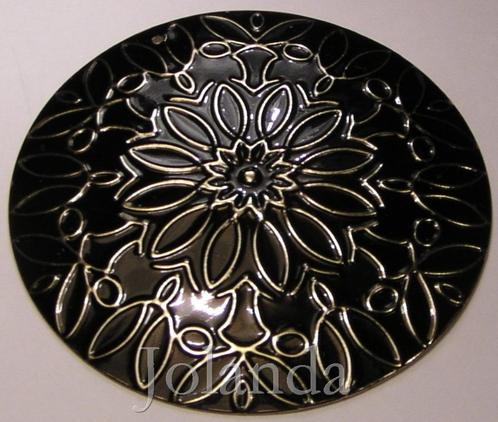 1155 Inkt Zwarte Ronde Licht Metalen Hanger, Hobby en Vrije tijd, Kralen en Sieraden maken, Nieuw, Hanger, Verzenden