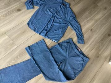 Studio Anneloes travelstof set in gewilde denim look L xl beschikbaar voor biedingen