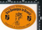Sticker: Handboog Schietvereniging Ons Genoegen - Eindhoven, Verzamelen, Ophalen of Verzenden, Zo goed als nieuw, Sport