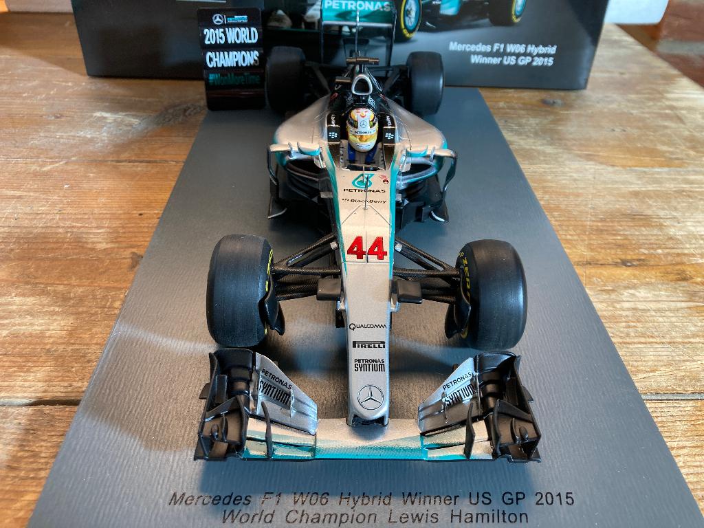 ✅ Lewis Hamilton 1:18 Winner US GP 2015 WC Spark 18S179 W06, Verzamelen, Ophalen of Verzenden, Nieuw, Formule 1