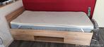 1 persoonsbed Leen Bakker Michigan 90 x 200 cm, Huis en Inrichting, Slaapkamer | Bedden, Gebruikt, 90 cm, Eenpersoons, Bruin