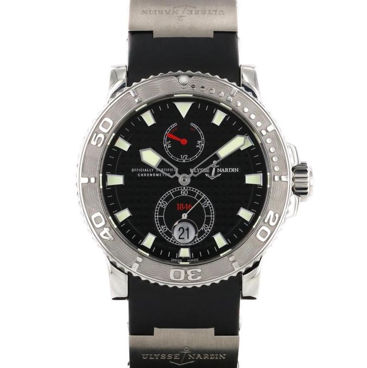 Ulysse Nardin Maxi Diver 42.7mm (Zeer goed/ 2009), Sieraden, Tassen en Uiterlijk, Horloges | Heren, Zo goed als nieuw, Polshorloge