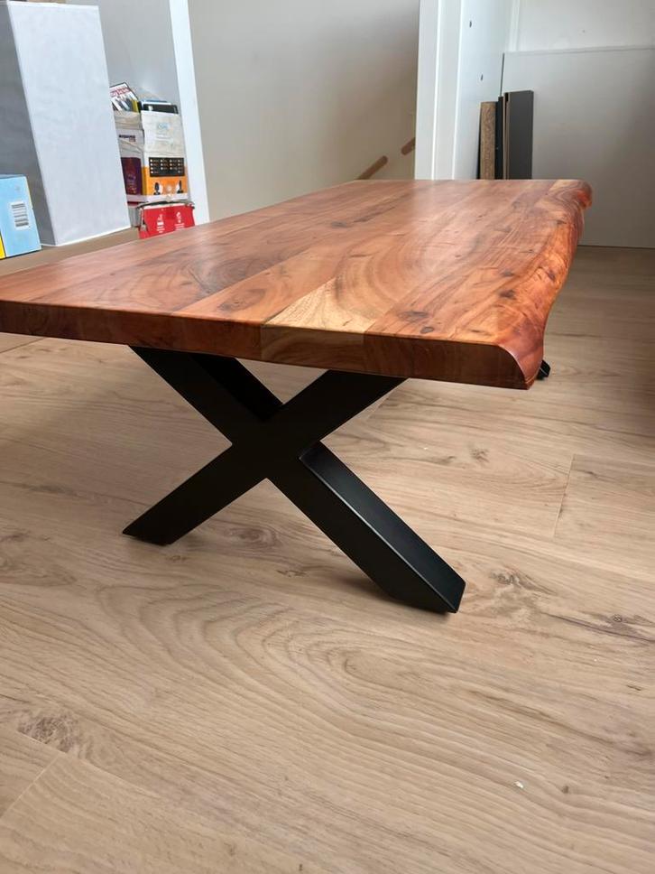 Massief Accaciahouten Salontafel / Werkblad - 120x65cm, Huis en Inrichting, Tafels | Eettafels, Zo goed als nieuw, 50 tot 100 cm