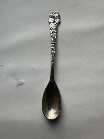 Verzilverd Klaverbloem lepeltje lepel. Theelepel GN Gero 90. beschikbaar voor biedingen