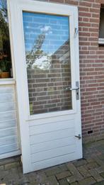 Achterdeur met dubbelglas, Doe-het-zelf en Verbouw, Deuren en Horren, 80 tot 100 cm, Gebruikt, Buitendeur, Ophalen