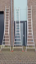 1x Solide 2 delige schuif ladders - trappen 2x10 treden., Ophalen, ., Zo goed als nieuw, .
