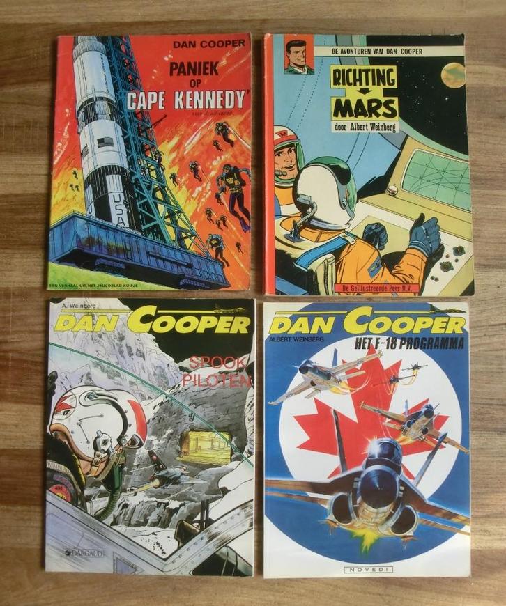 4 stripboeken uit de reeks van Dan Cooper, Boeken, Stripboeken, Gelezen, Meerdere stripboeken, Ophalen of Verzenden