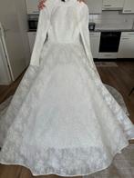 bruidsjurk/gelinlik maat 38 + sluier, Ophalen, Zo goed als nieuw, Wit, Trouwjurk