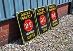 3 delige set emaille borden van Douwe Egberts(reproductie)., Reclamebord, ., Nieuw, Ophalen of Verzenden